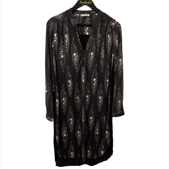 Ulla Johnson Grey V-Neck  Python Print Midi Dress - Picture 10 of 10